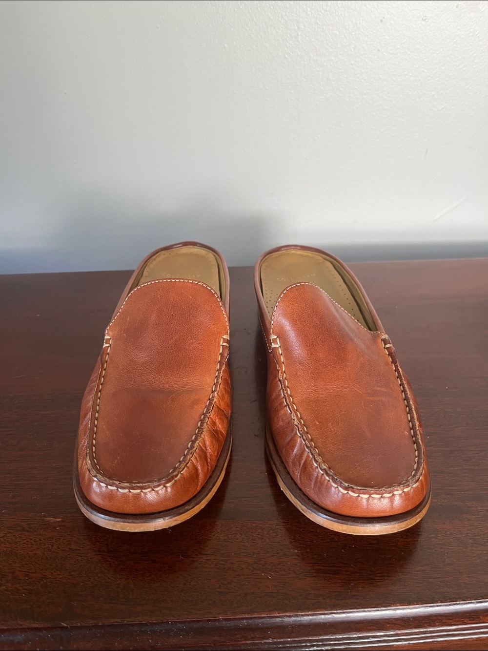 Cole Haan Men’s Tan Leather Slip-On Loafers